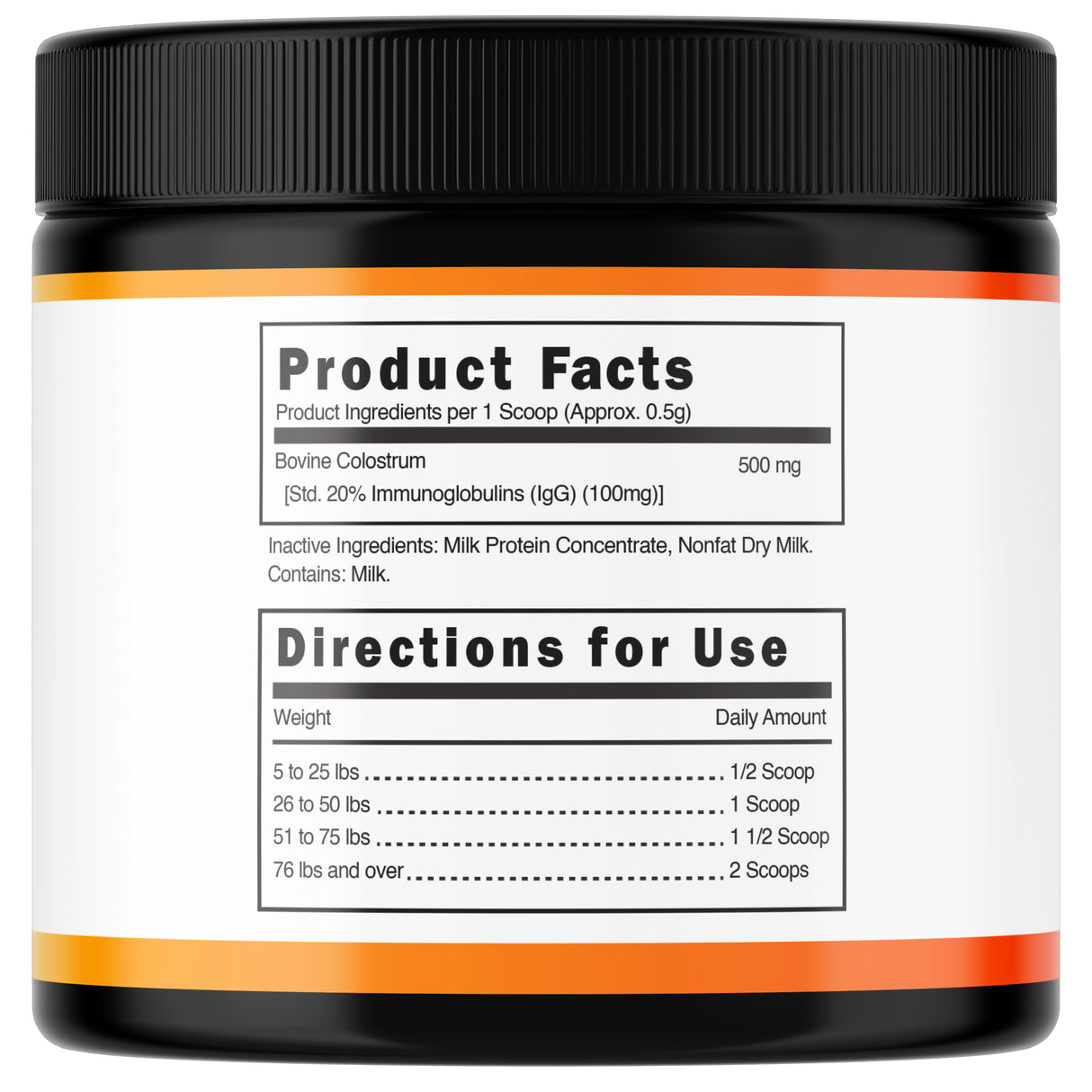 Bovine Colostrum for Dogs | Raw Colostrum Powder for All Ages, Breeds & Sizes