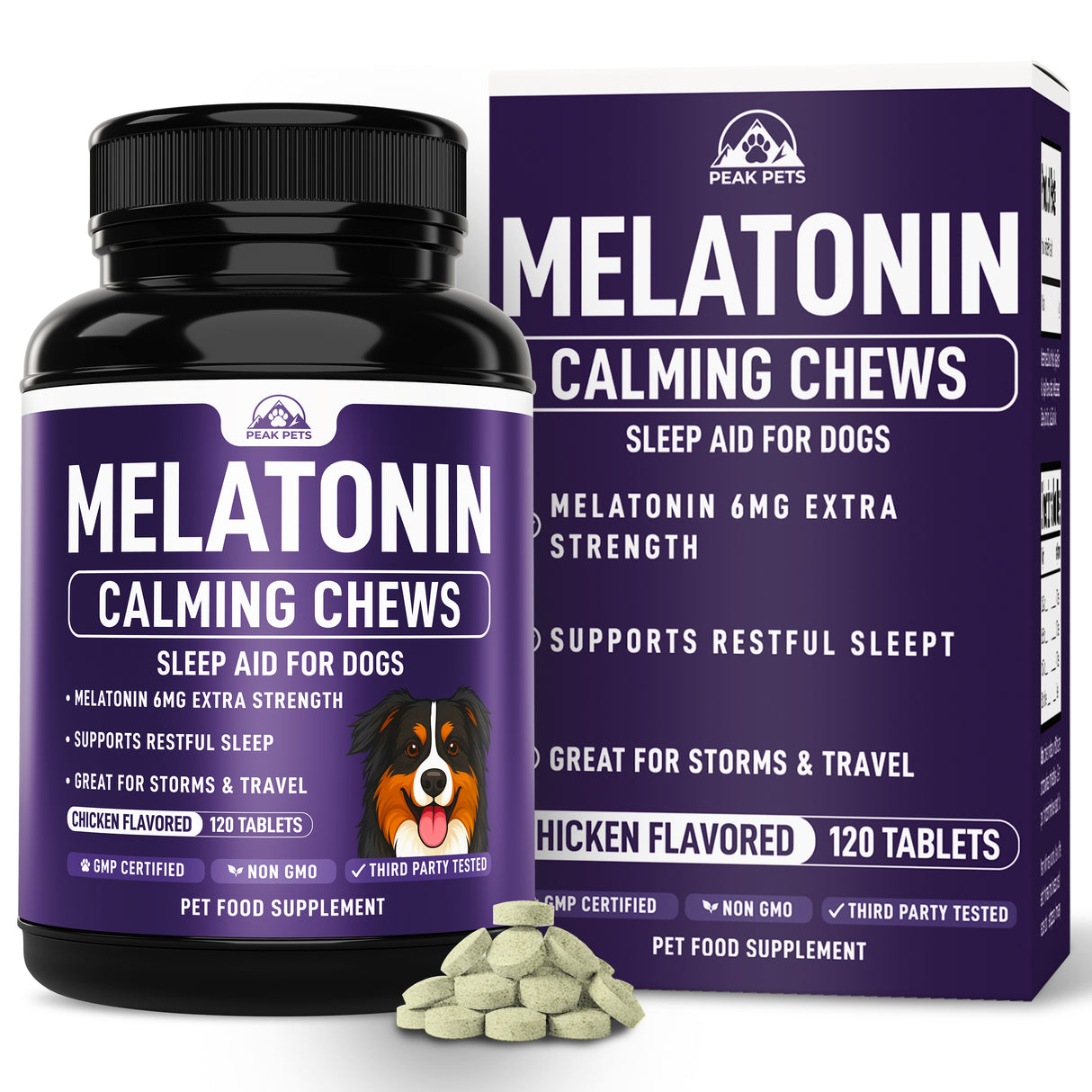 Melatonin Calming Chews Sleep Aid for Dogs