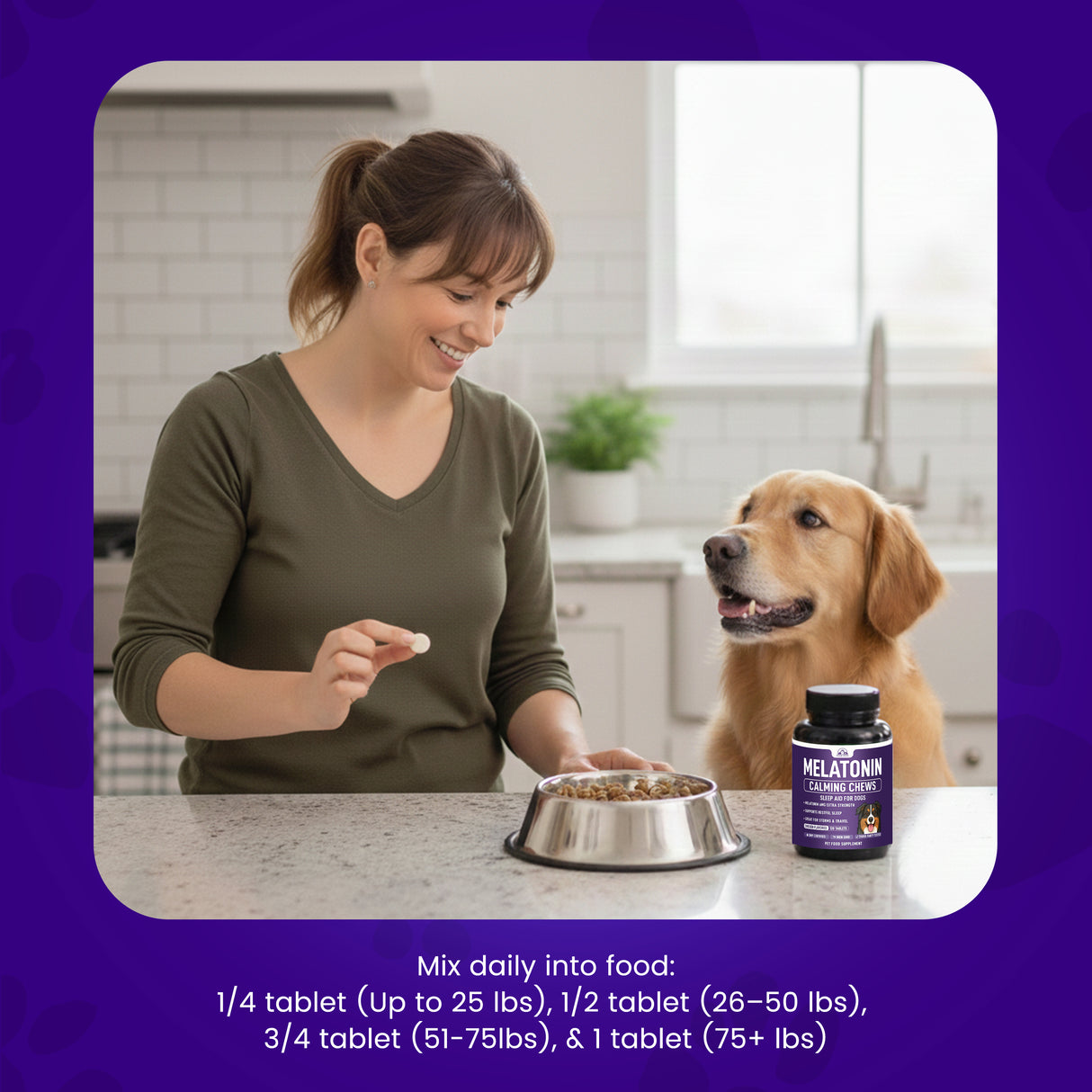 Melatonin Calming Chews Sleep Aid for Dogs