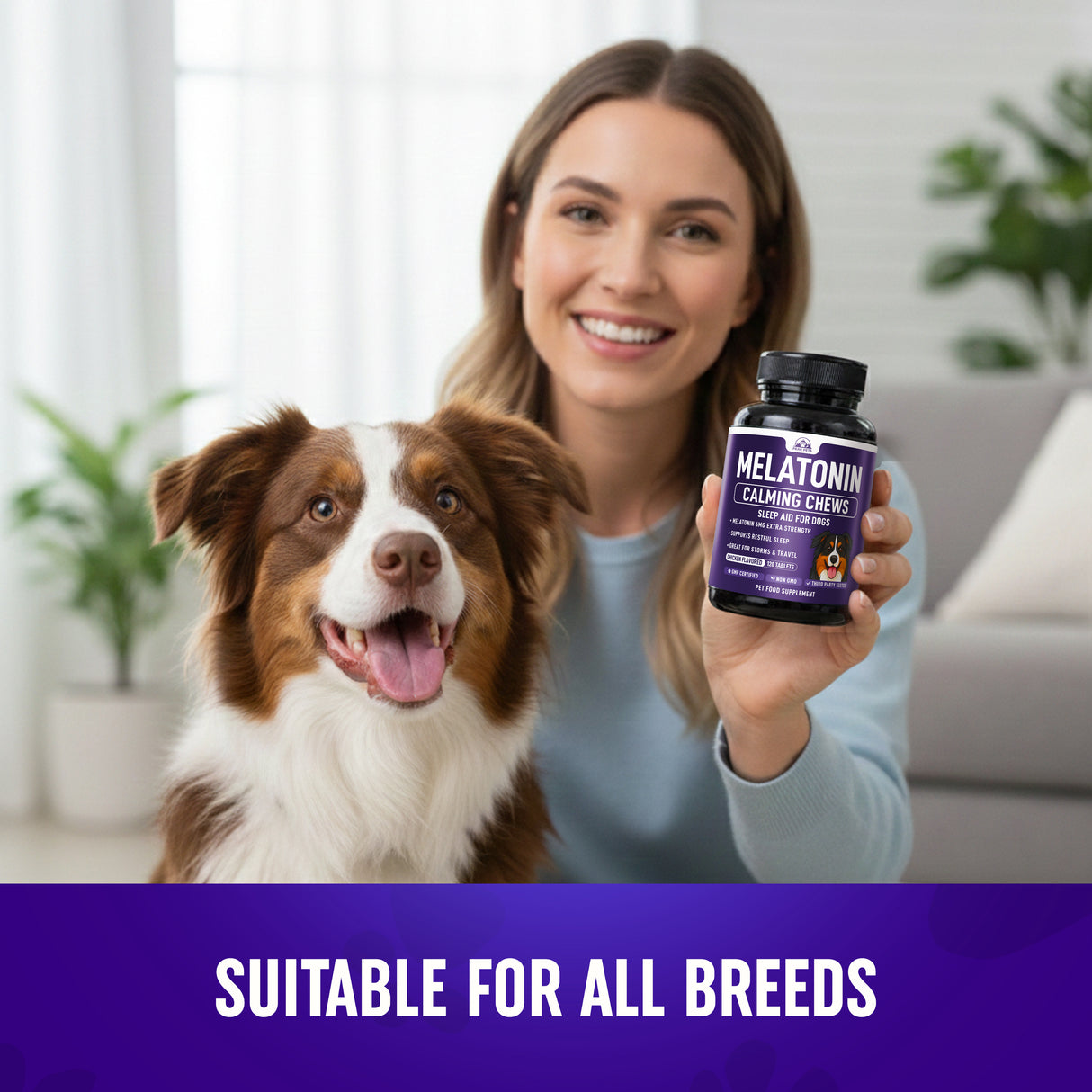 Melatonin Calming Chews Sleep Aid for Dogs